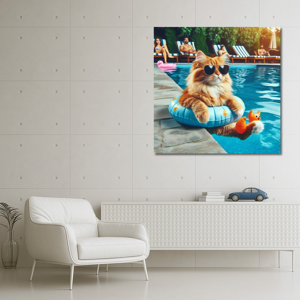 Pool Party Cat: Summer Furry Furor