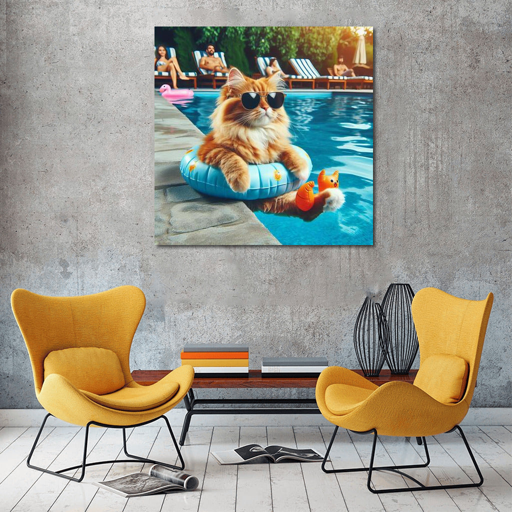 Pool Party Cat: Summer Furry Furor