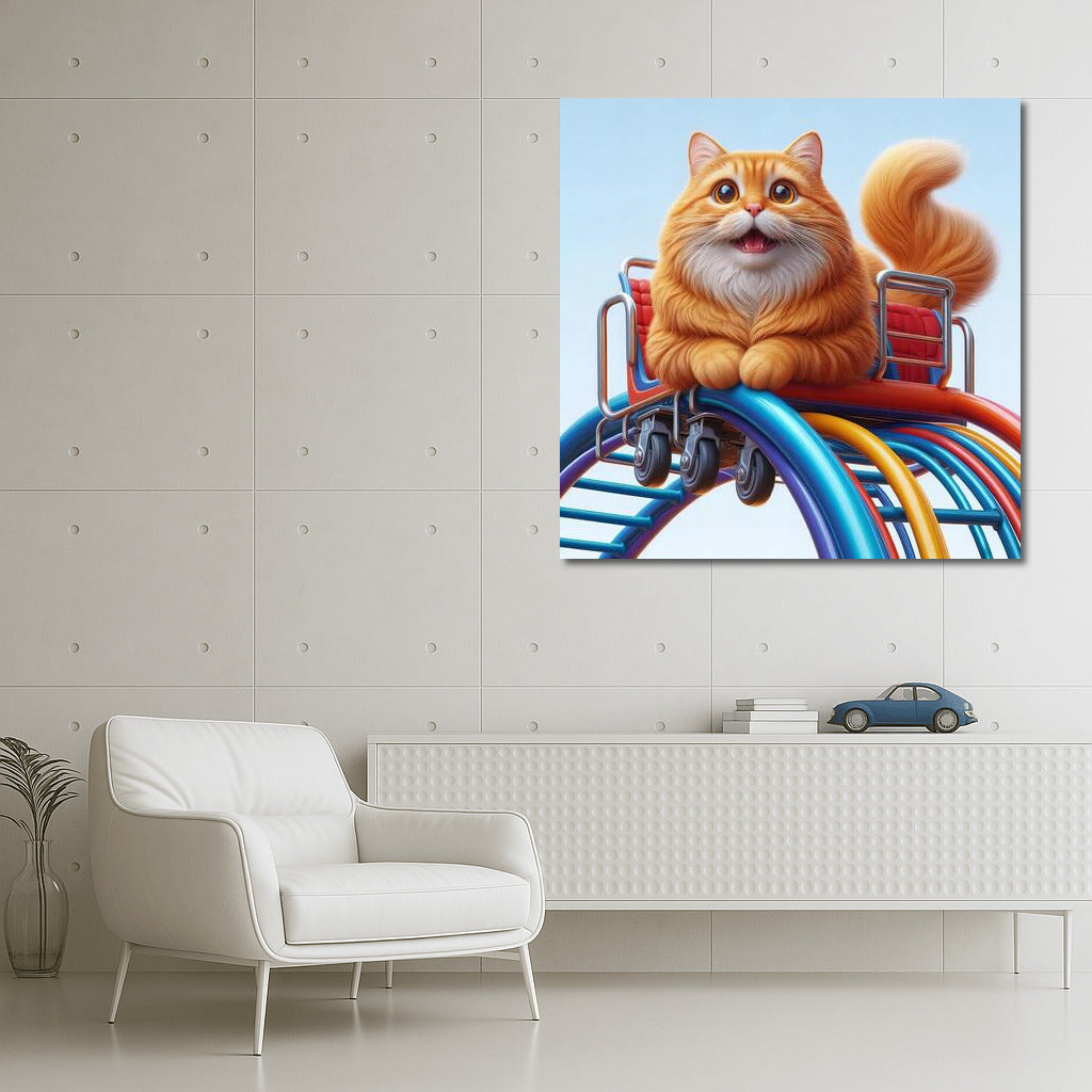 Cat in the Amusement Park: Fluffy Happiness