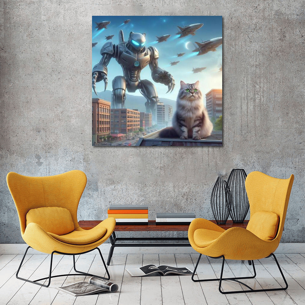 Cat Commander: Robot Defender vs. Aliens