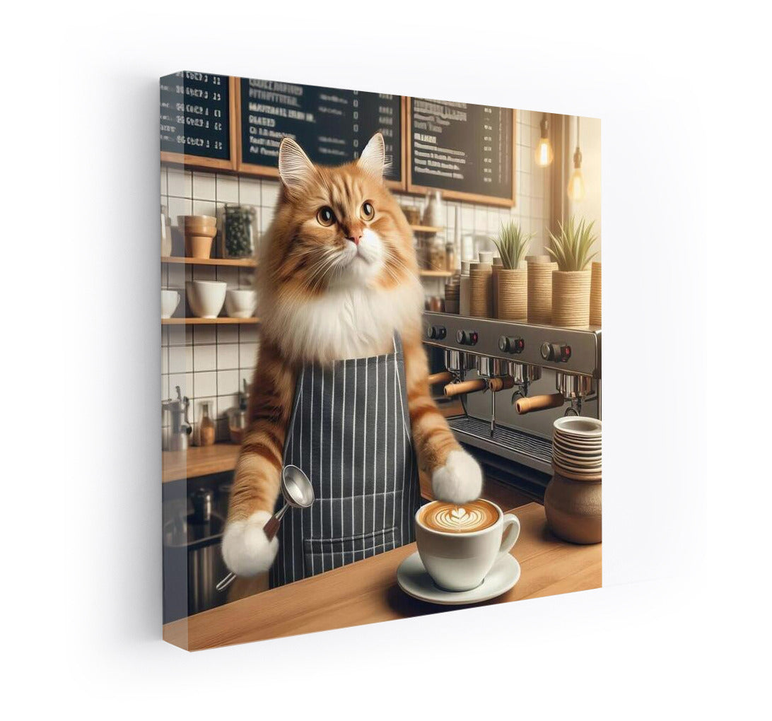 Coffee Magic: Cat Barista in Action