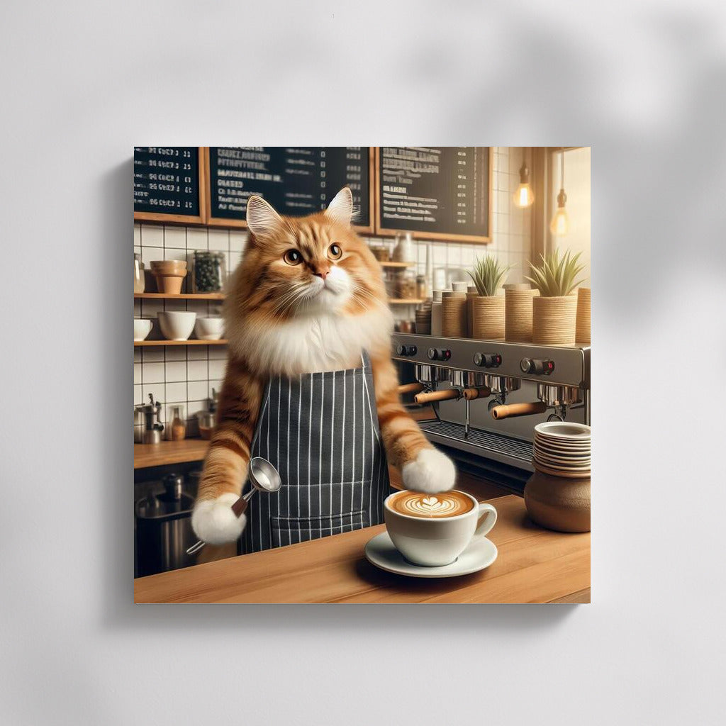 Coffee Magic: Cat Barista in Action