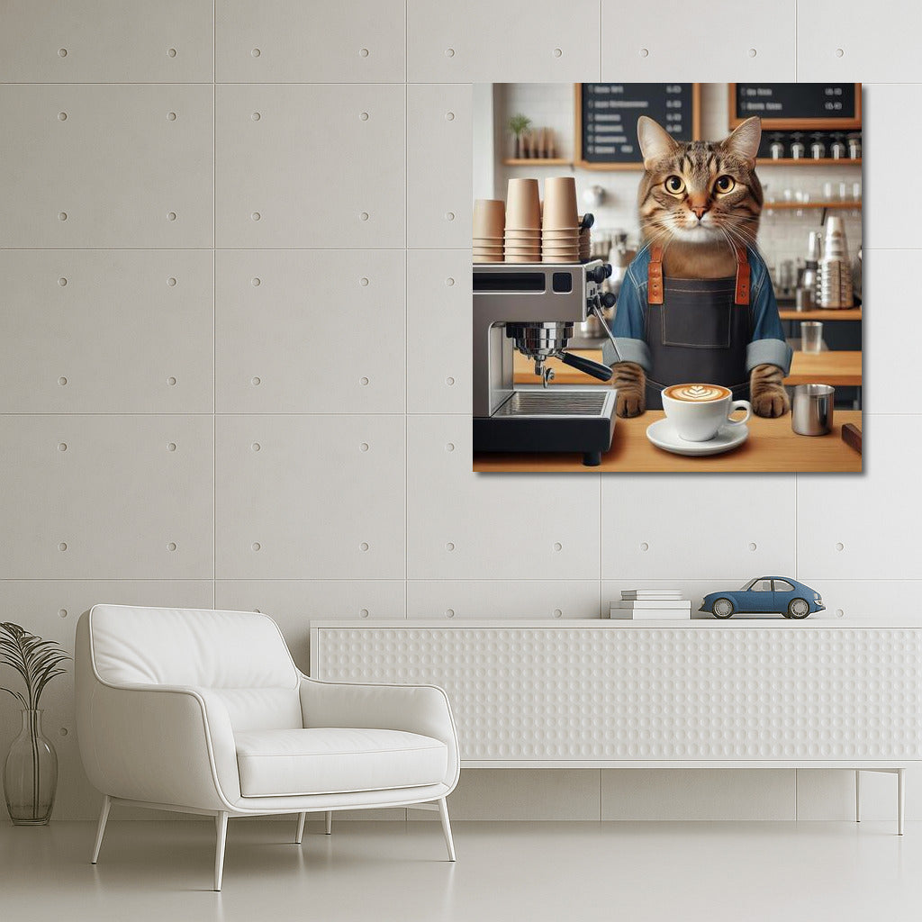 Coffee Cat-Barista: Coziness and Play in Your Interior