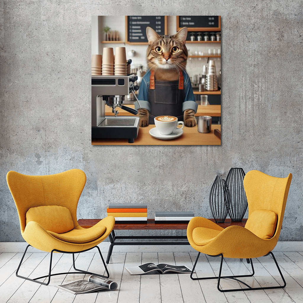 Coffee Cat-Barista: Coziness and Play in Your Interior
