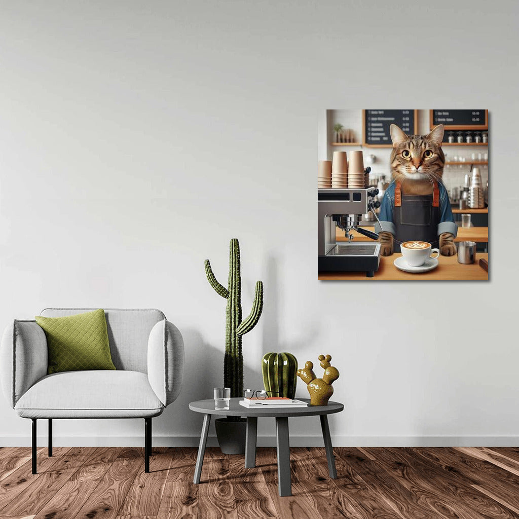 Coffee Cat-Barista: Coziness and Play in Your Interior