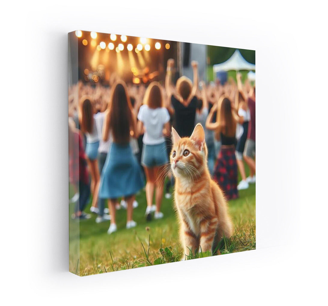 Musical Cat: Fluffy Spectator at the Concert