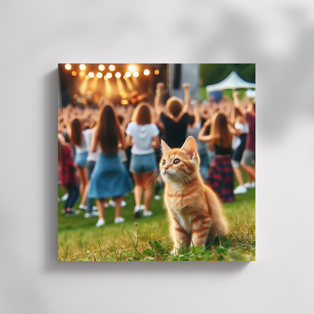 Musical Cat: Fluffy Spectator at the Concert