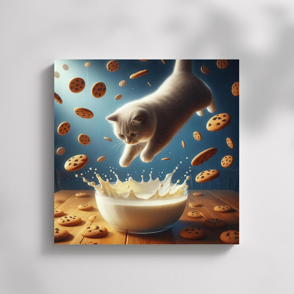 Milk Swim: Cat and the Floating Cookies
