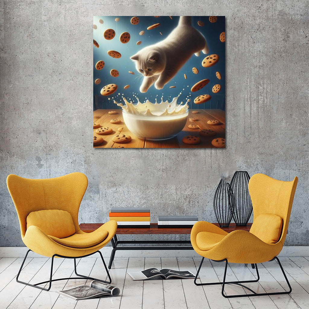Milk Swim: Cat and the Floating Cookies
