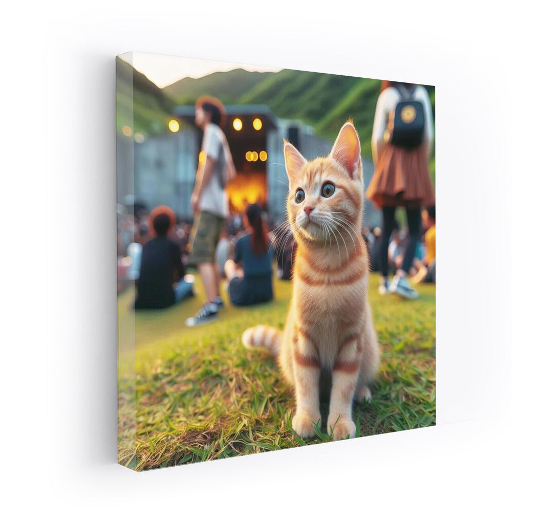 Kitten at the Summer Concert: An Outdoor Musical Adventure