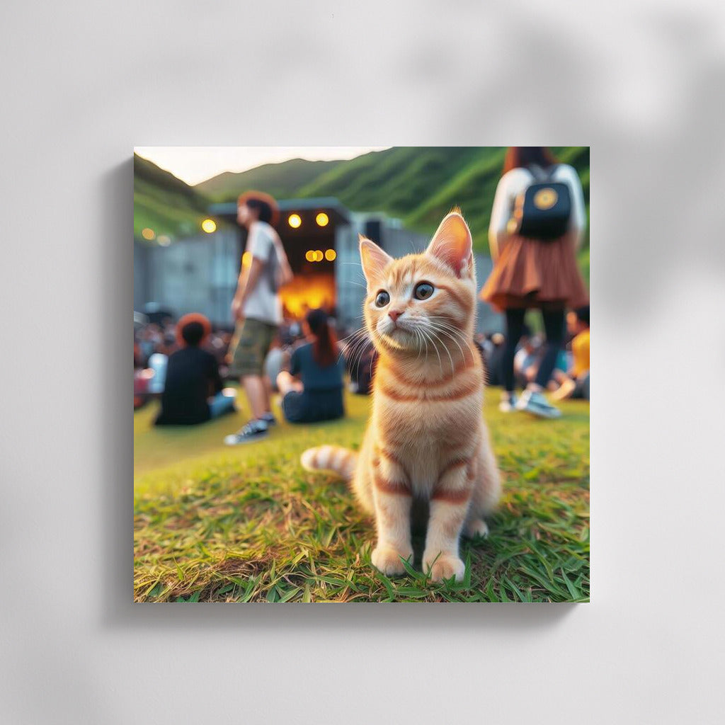 Kitten at the Summer Concert: An Outdoor Musical Adventure