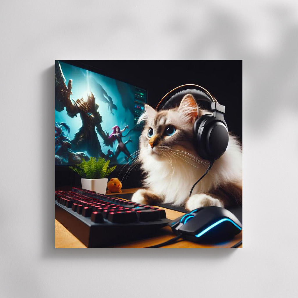 Gamer Cat in eSports: Playful Charm for Interior