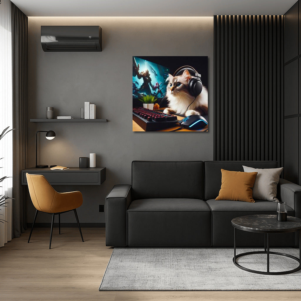 Gamer Cat in eSports: Playful Charm for Interior
