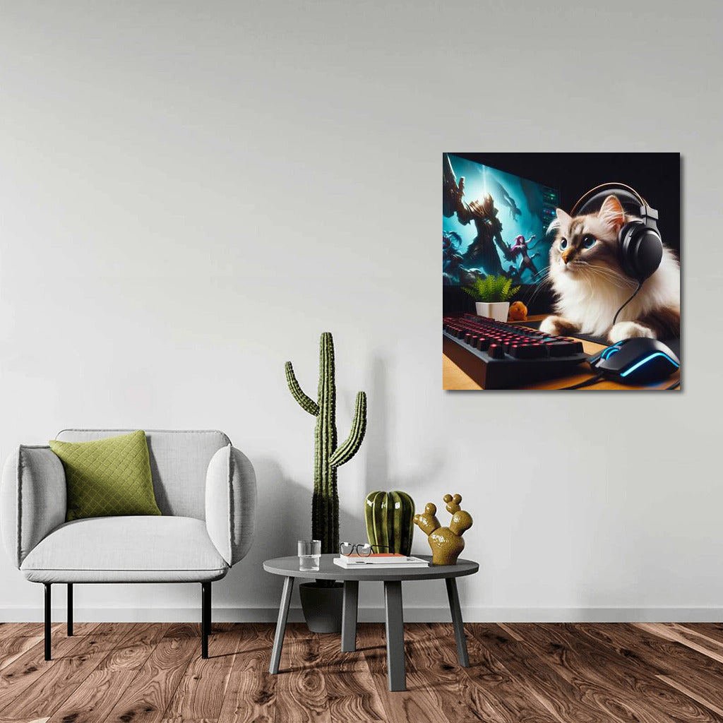 Gamer Cat in eSports: Playful Charm for Interior