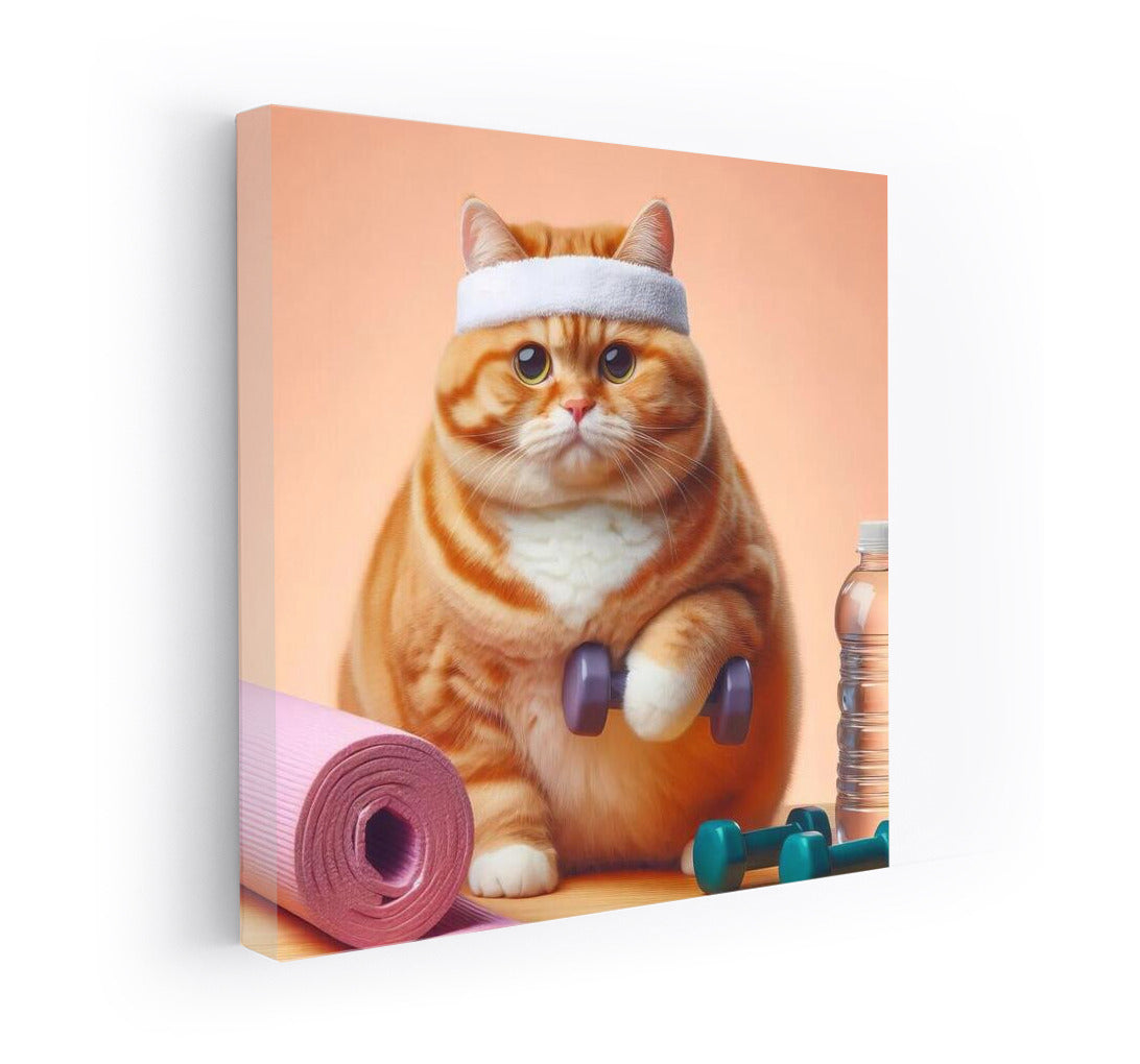 Fitness Trainer Cat: Gym Motivation for Fluffy Lovers