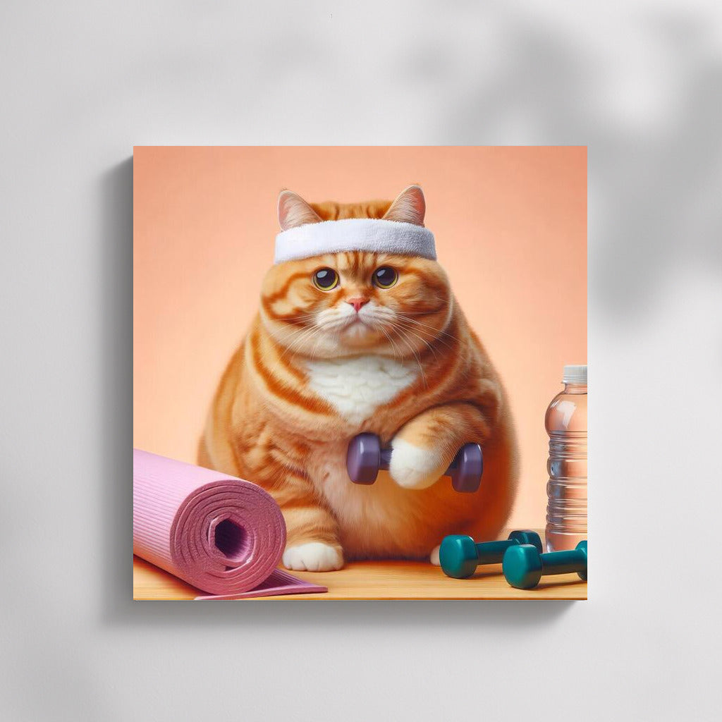 Fitness Trainer Cat: Gym Motivation for Fluffy Lovers