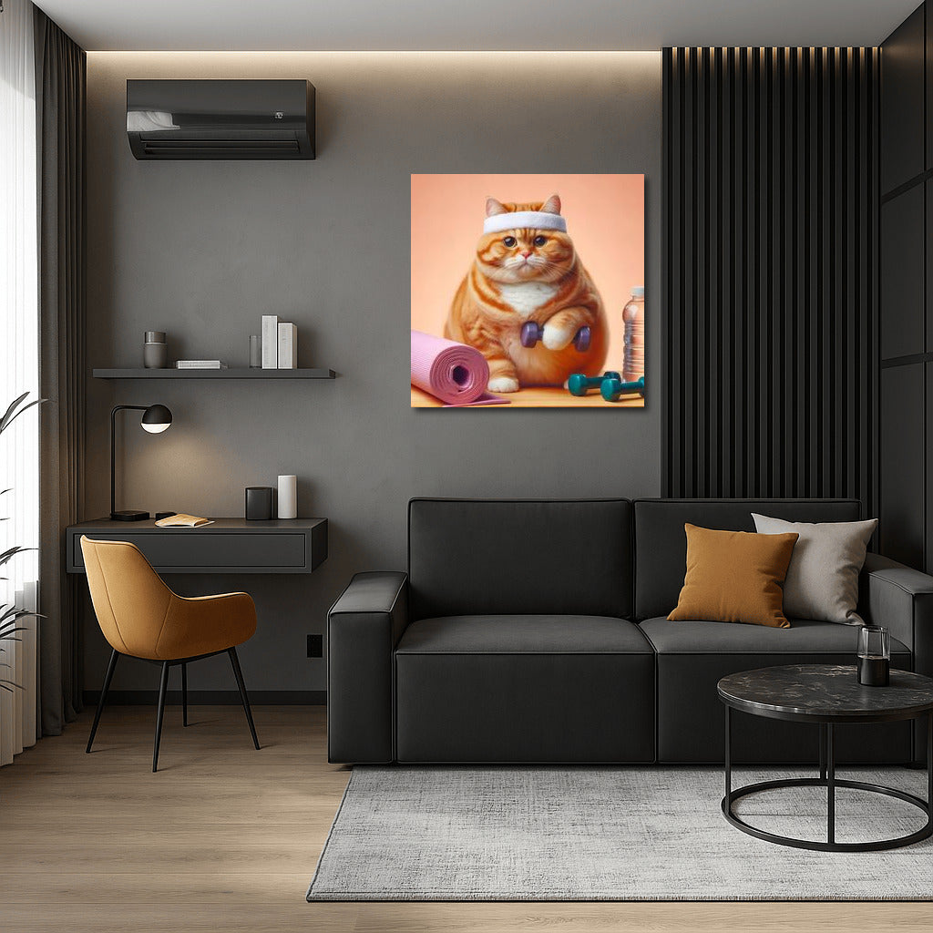 Fitness Trainer Cat: Gym Motivation for Fluffy Lovers