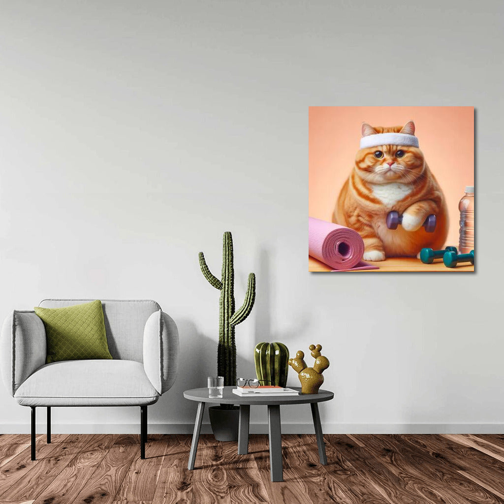 Fitness Trainer Cat: Gym Motivation for Fluffy Lovers