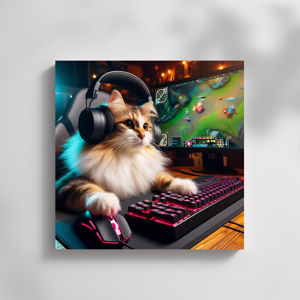 Gamer Cat: Master of Cybersport in Headphones
