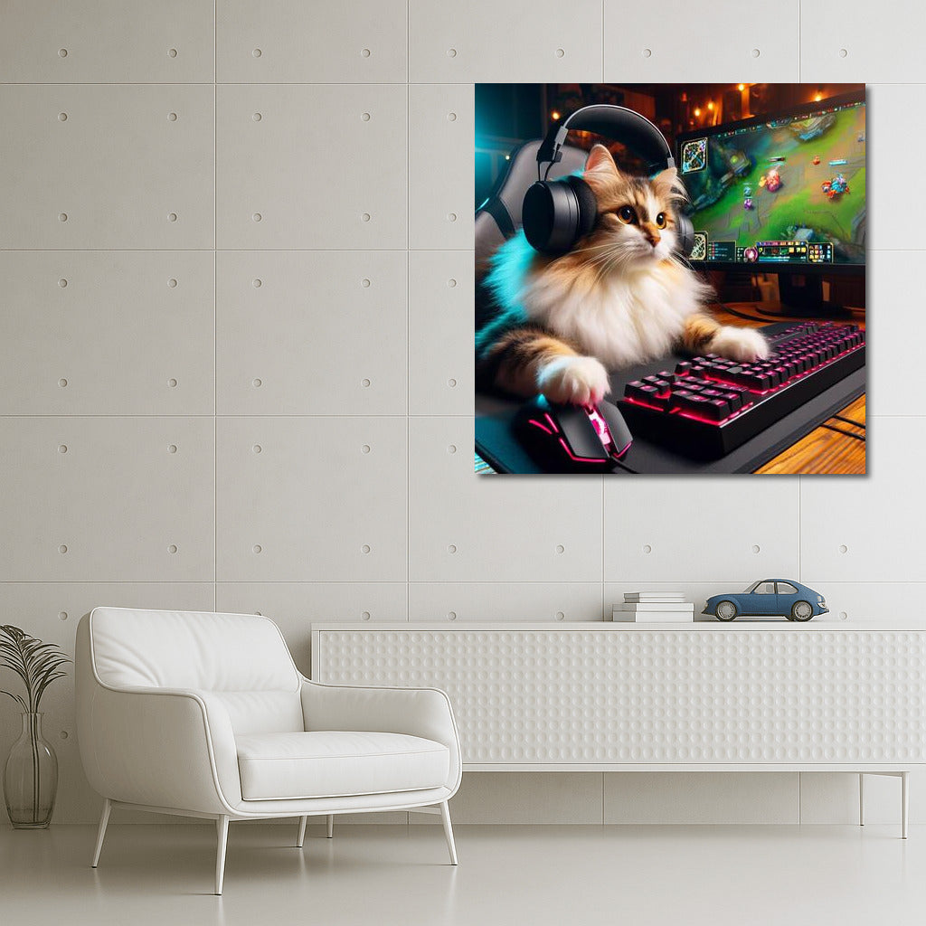 Gamer Cat: Master of Cybersport in Headphones