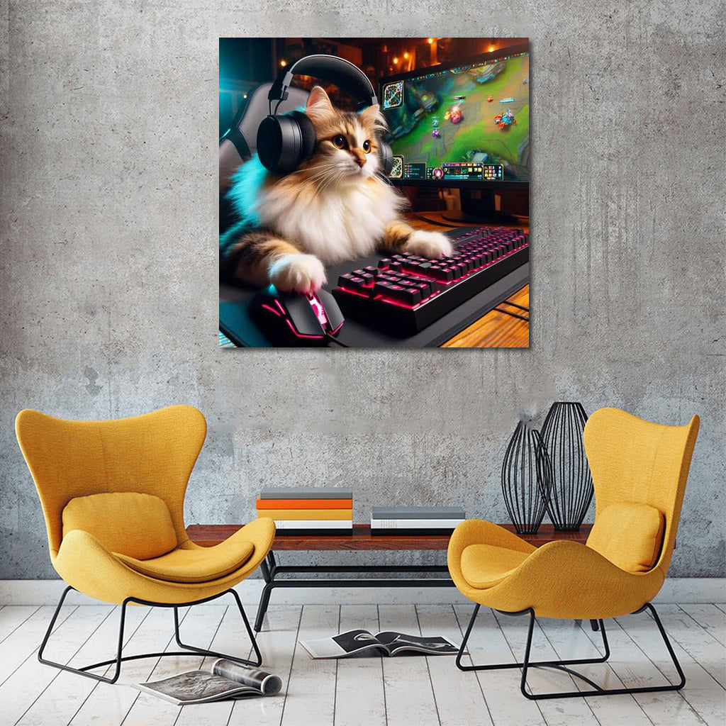 Gamer Cat: Master of Cybersport in Headphones