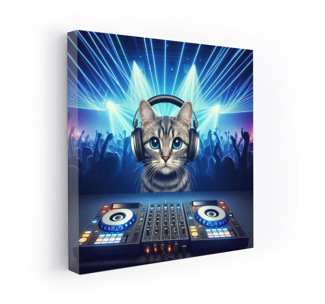 Cat DJ at the Party: Musical Magic for Your Walls