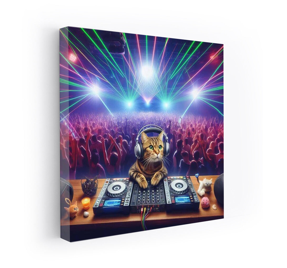 Cat DJ to the rhythm of the party: Musical atmosphere for your space