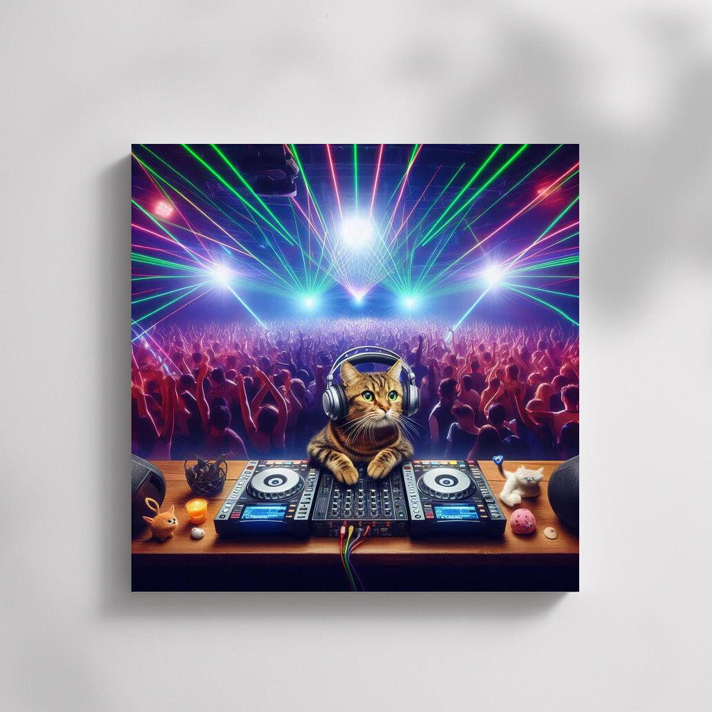 Cat DJ to the rhythm of the party: Musical atmosphere for your space