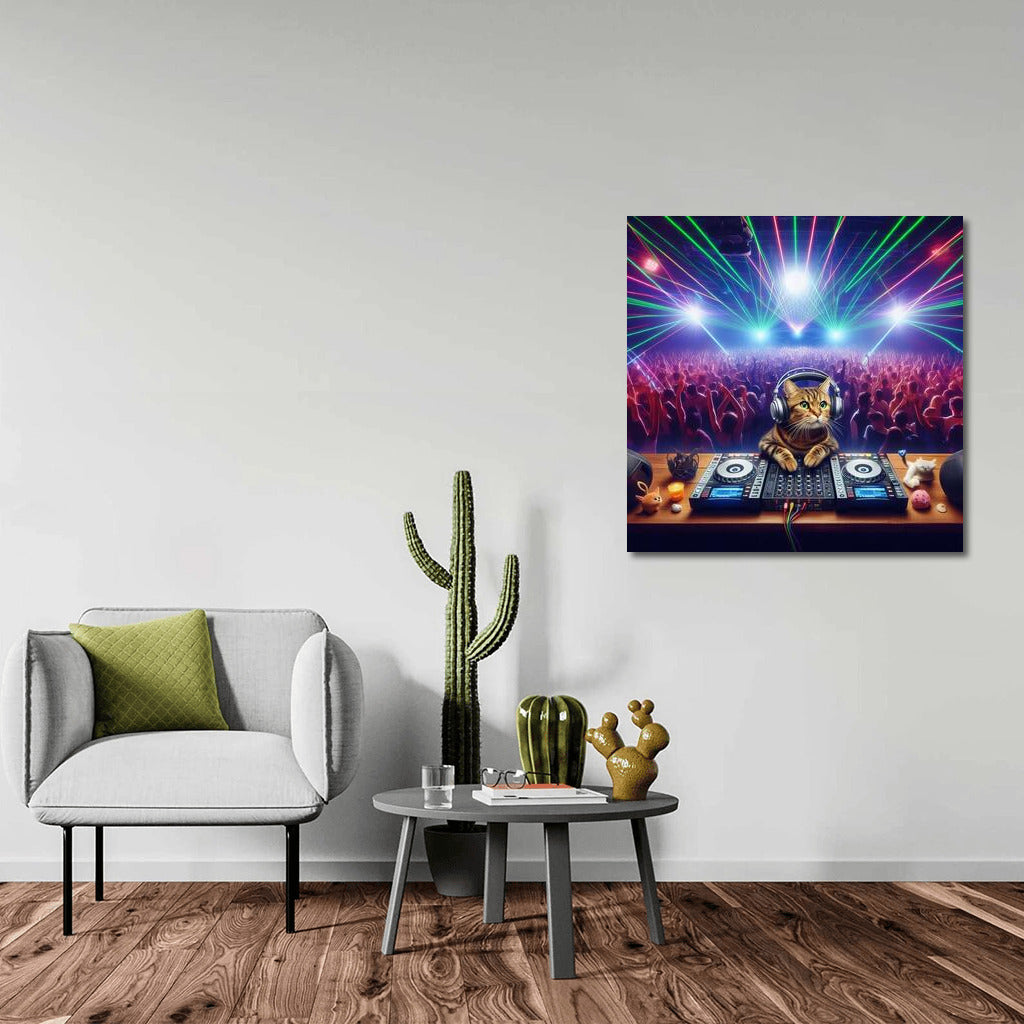 Cat DJ to the rhythm of the party: Musical atmosphere for your space