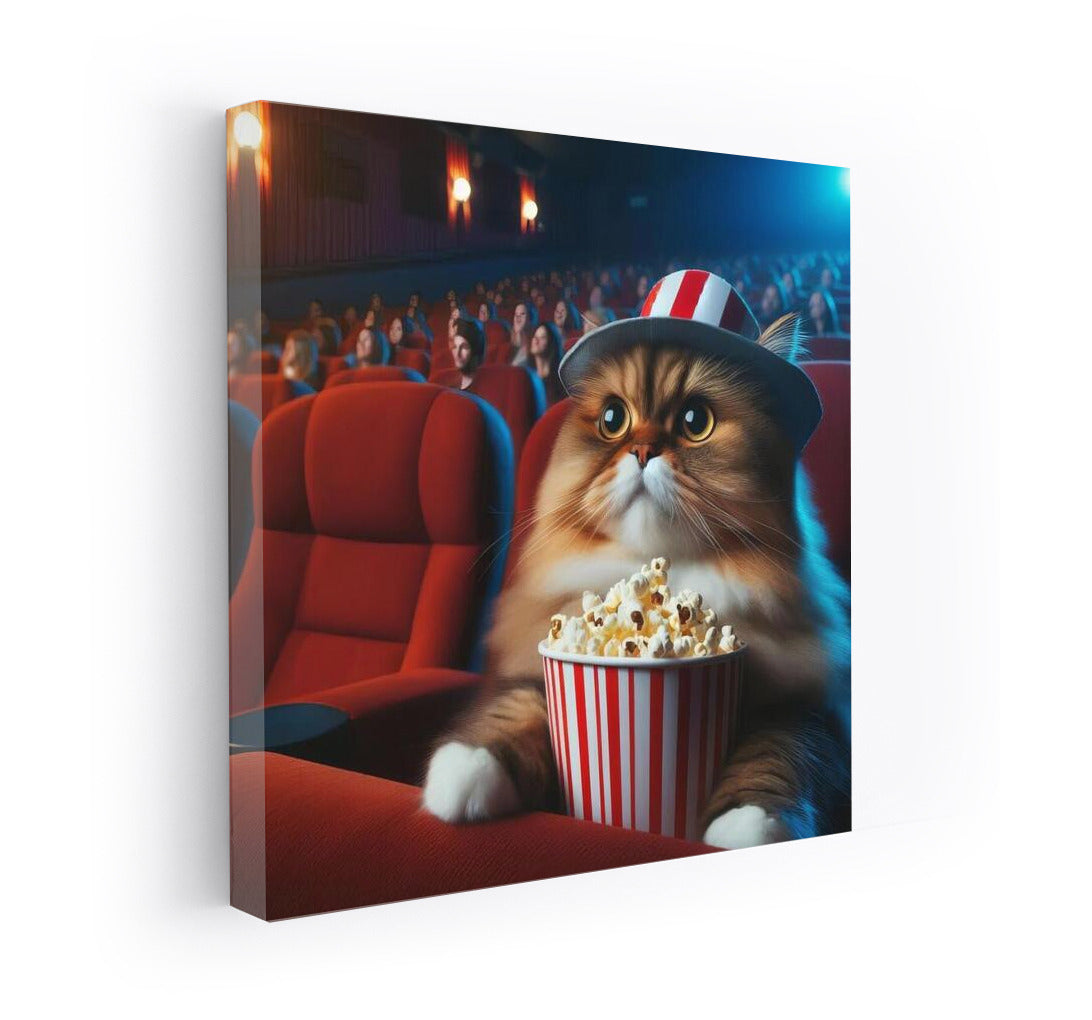 Cat in the Cinema with Popcorn: The Perfect Gift for Moviegoers