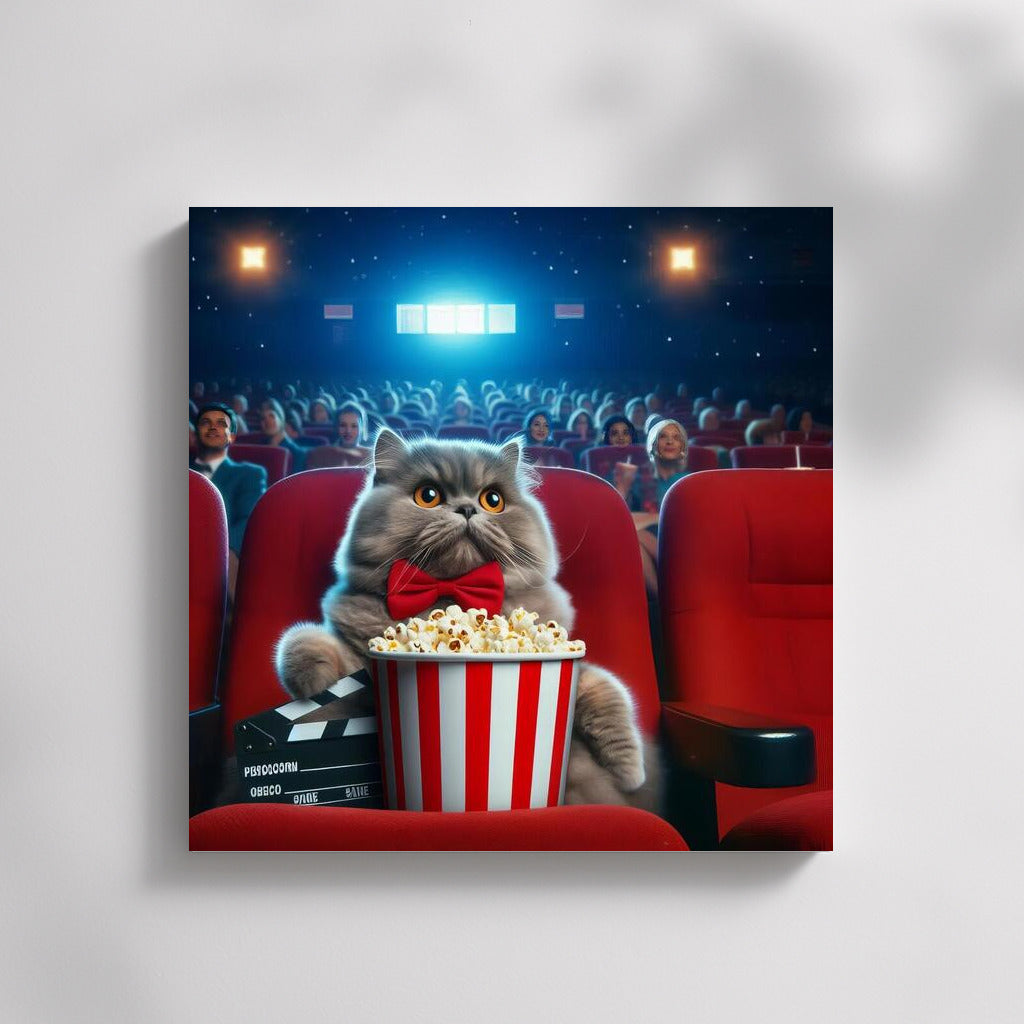 Cat in the Cinema: Popcorn and a Movie for a Smile