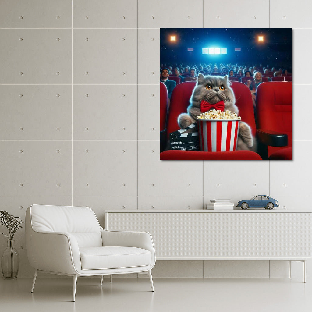 Cat in the Cinema: Popcorn and a Movie for a Smile