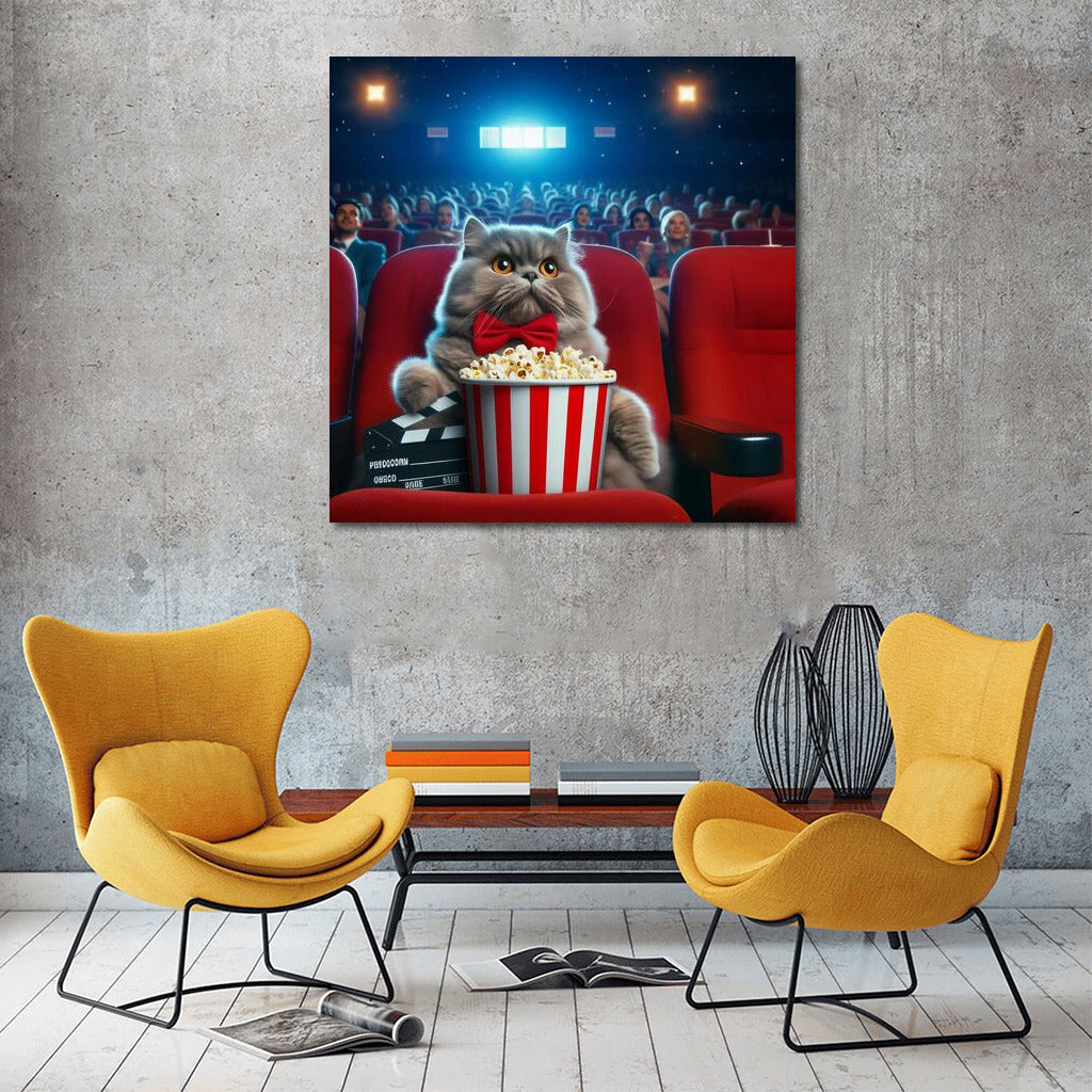 Cat in the Cinema: Popcorn and a Movie for a Smile