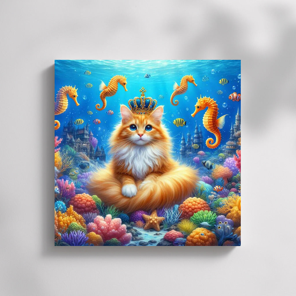 The Cat King in the Underwater Kingdom: Magic on Your Wall