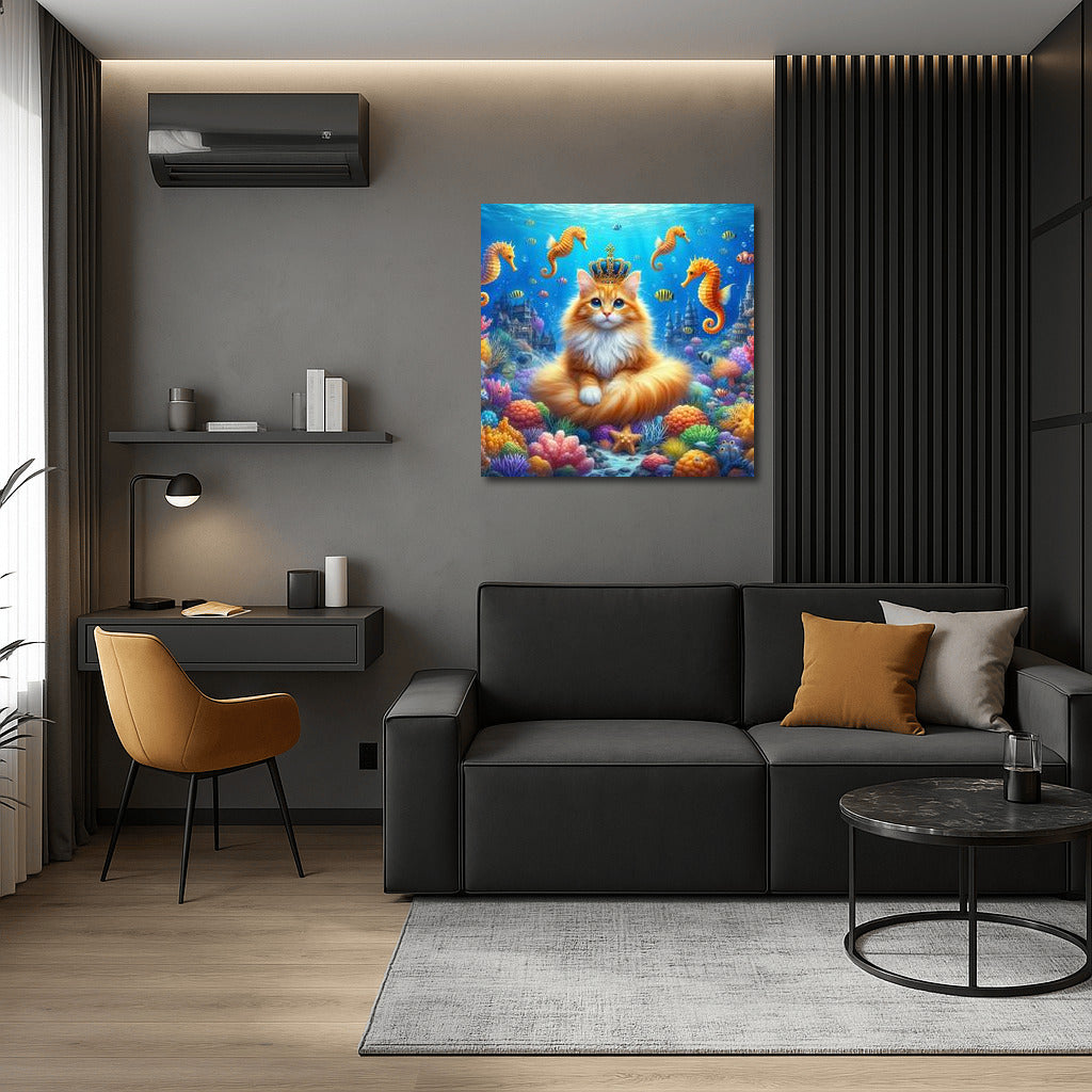 The Cat King in the Underwater Kingdom: Magic on Your Wall