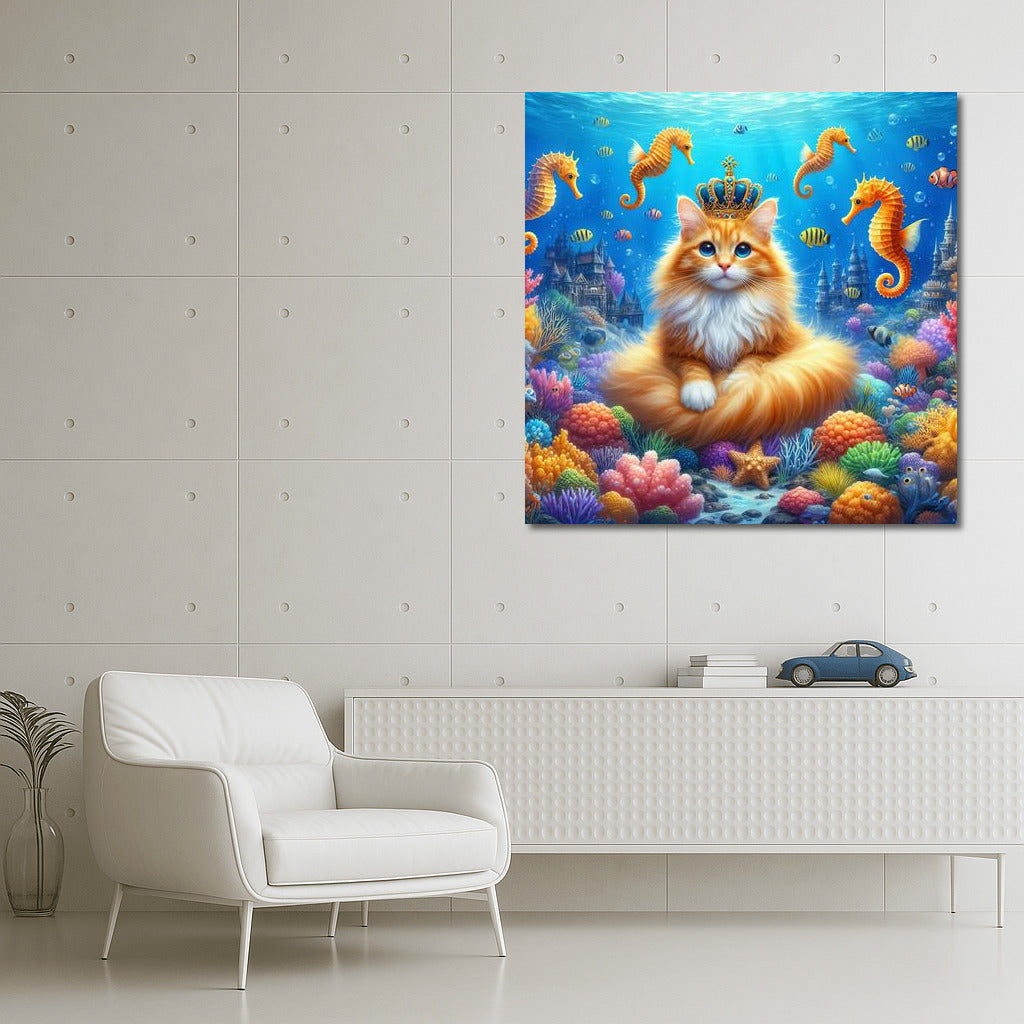 The Cat King in the Underwater Kingdom: Magic on Your Wall