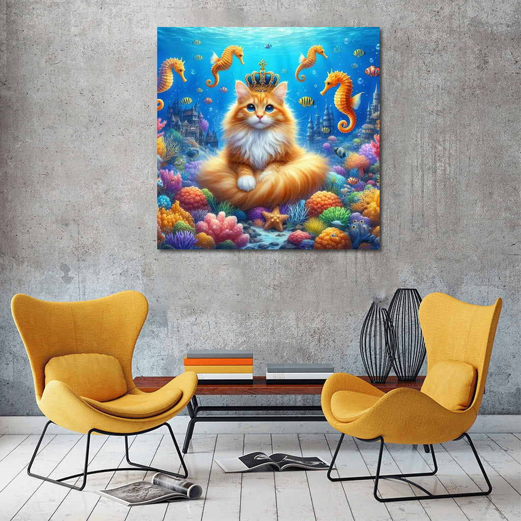 The Cat King in the Underwater Kingdom: Magic on Your Wall