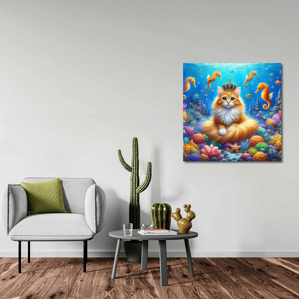The Cat King in the Underwater Kingdom: Magic on Your Wall