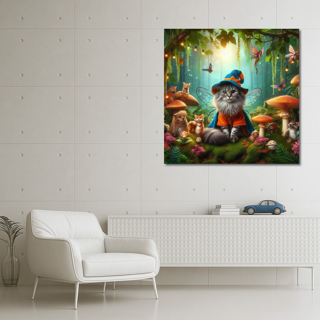 The Enchanted Cat in the Fairytale Forest: Magic and Fantastic Creatures
