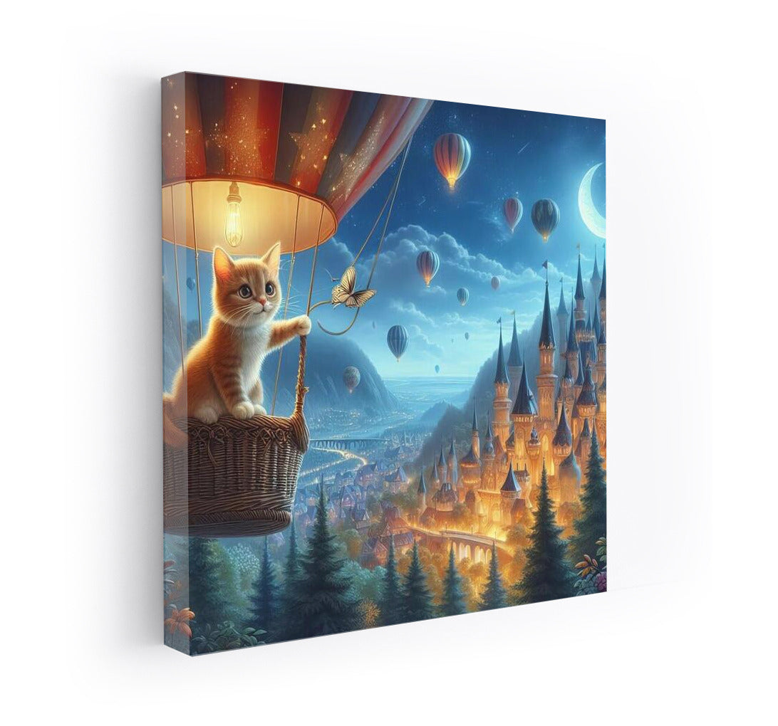 Kitten on a Balloon: Journey over the Fairytale City