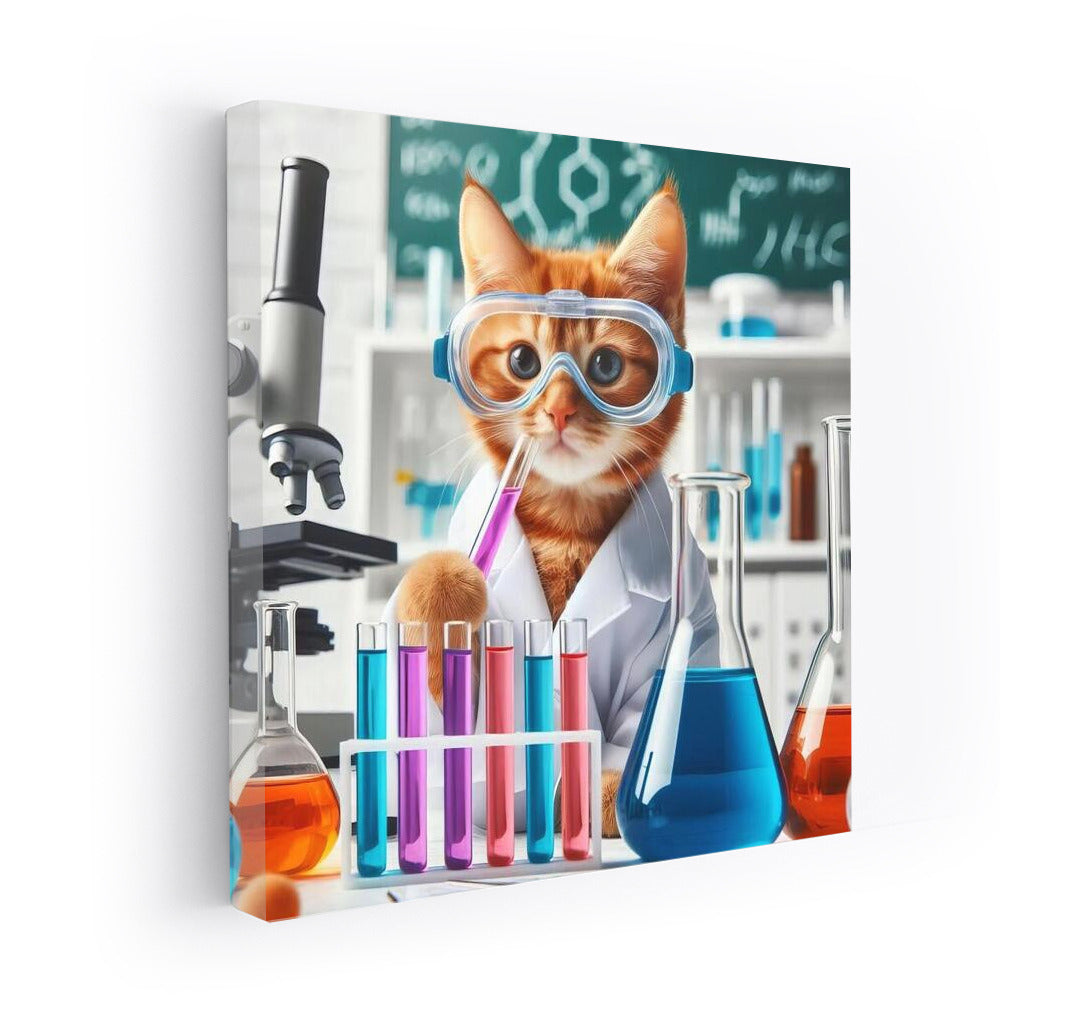 Scientist Cat in the Lab: Scientific Inspiration and Smile