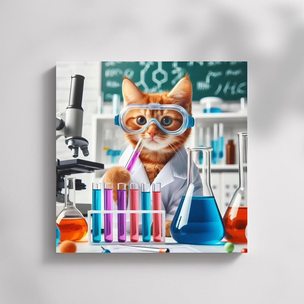 Scientist Cat in the Lab: Scientific Inspiration and Smile
