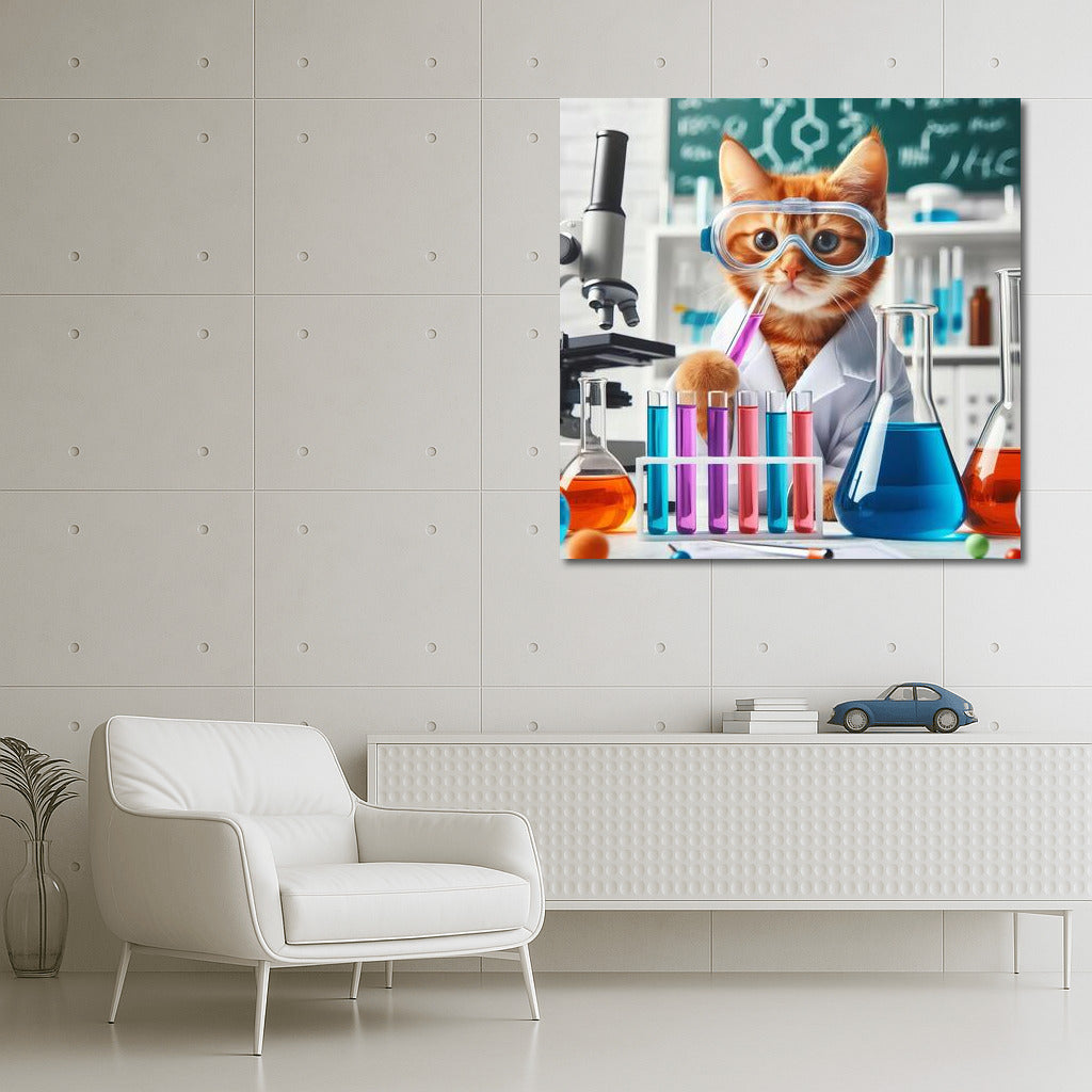 Scientist Cat in the Lab: Scientific Inspiration and Smile