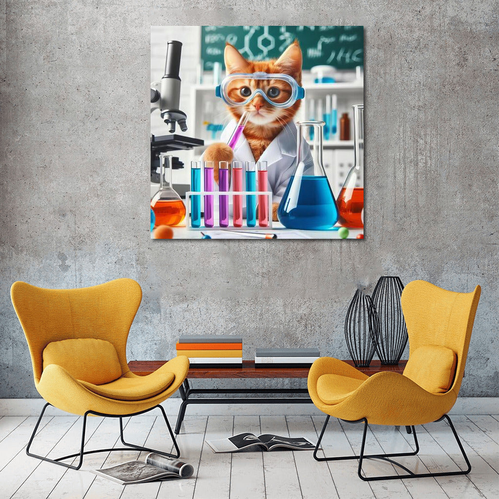 Scientist Cat in the Lab: Scientific Inspiration and Smile