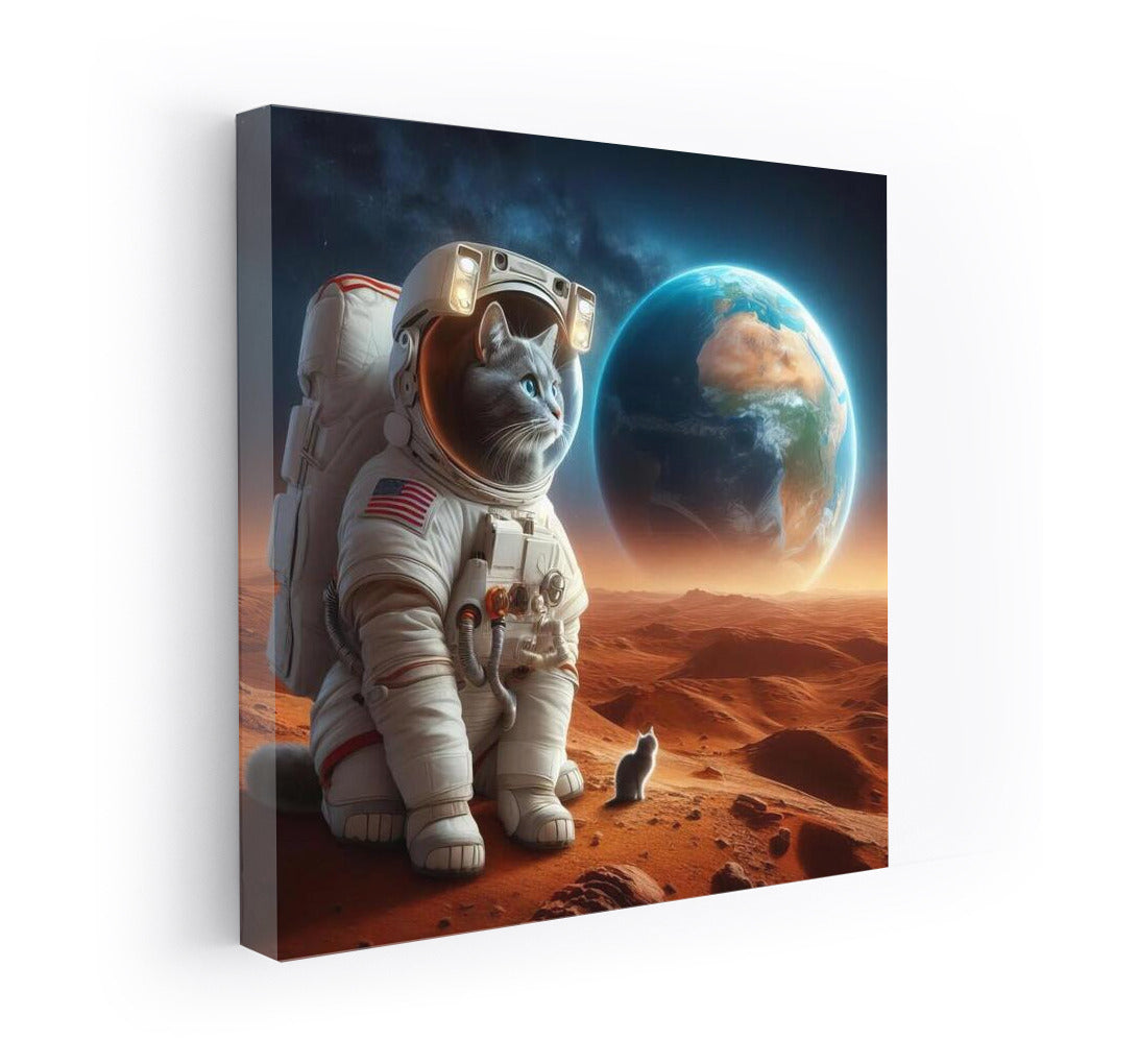 Space Cat in a Spacesuit on Mars: A Look at Earth
