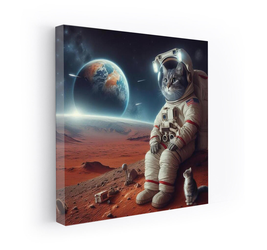 Space Cat in a Spacesuit on Mars: A Look at Earth