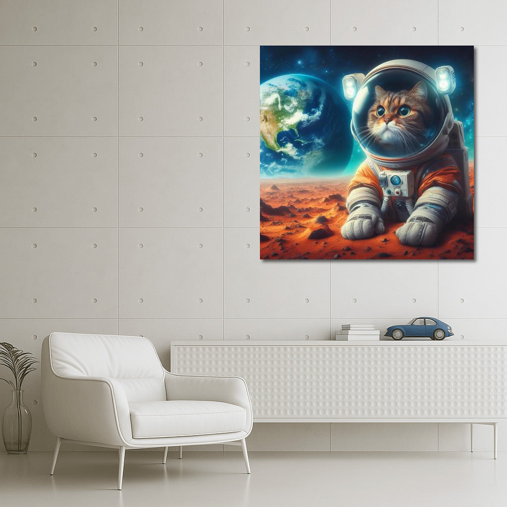 Space Cat in a Spacesuit: A View from Mars to Earth