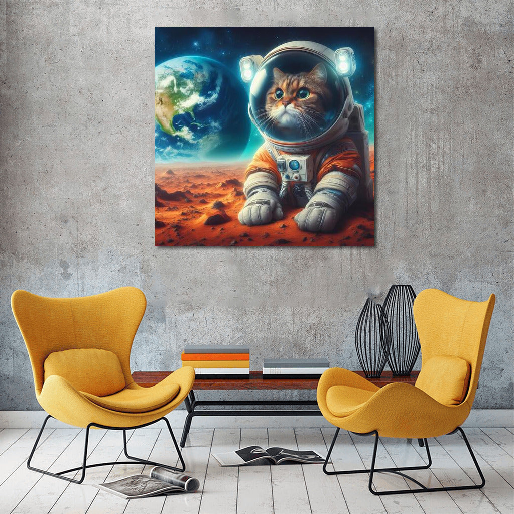 Space Cat in a Spacesuit: A View from Mars to Earth
