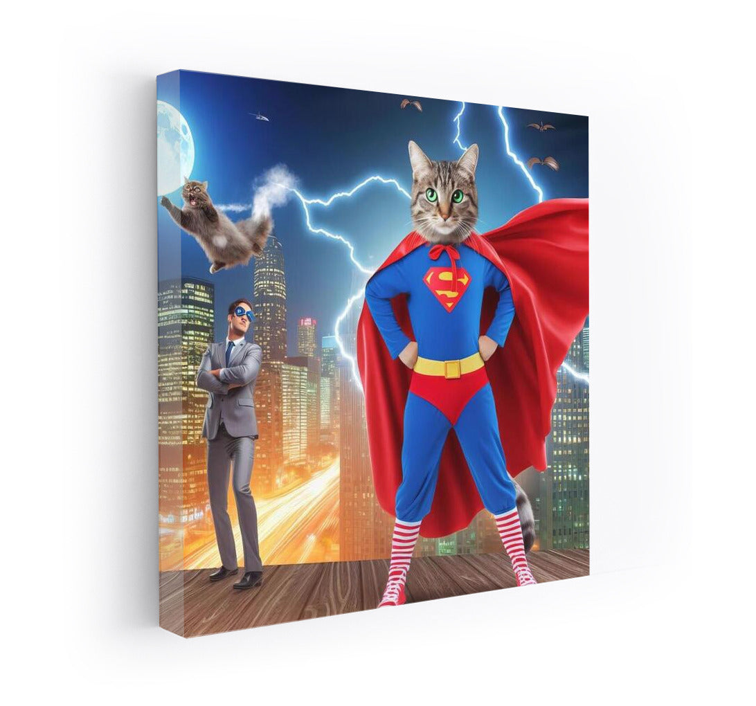 Superhero Cat: Saving the City from the Villain
