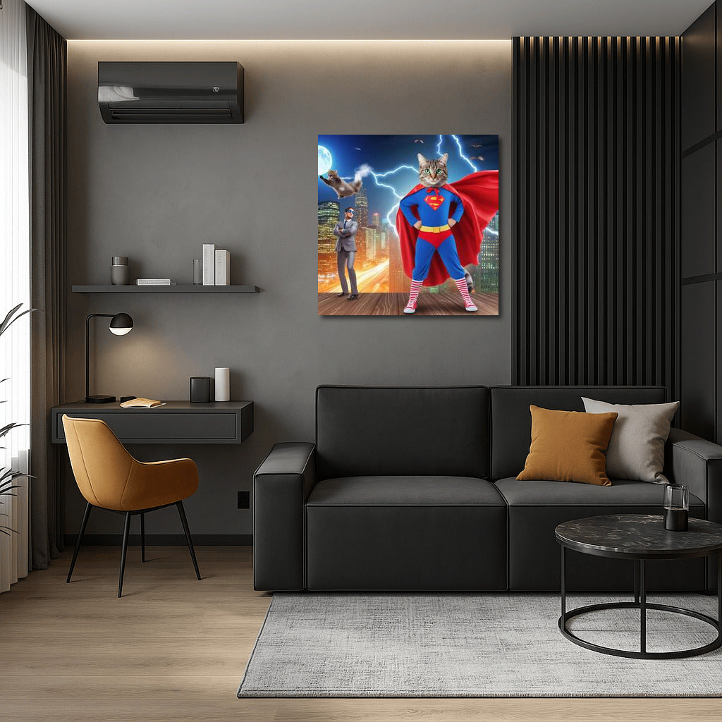 Superhero Cat: Saving the City from the Villain